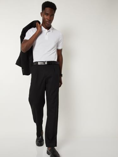 Image of Max Men's Polycotton Half Sleeves Regular Fit Solid Polo T-Shirt