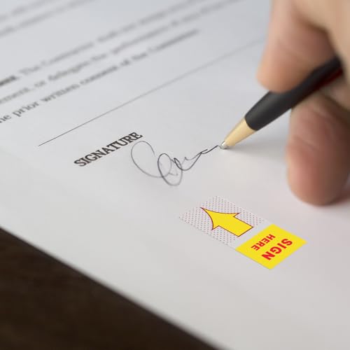 Onglets Sign Here et Notarize flèche colorée pour l'organisation de documents - 4