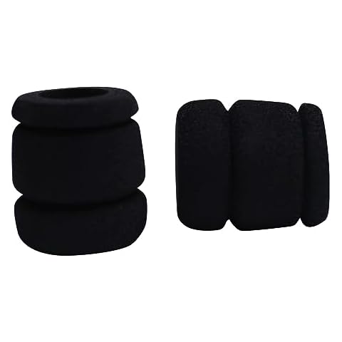 BISIBITA2 Tattoo Grip Cover, SUP Memory Foam Cover for Any 1 Inch Tattoo Tube Grips, 20 Pieces, Black Cover