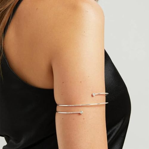 Image of Long tiantian Gold Arm Cuff Upper Arm Armband Greek Goddess Costume Jewelry