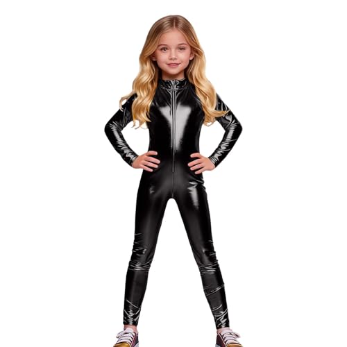 Combinaison intégrale en similicuir noir idéale pour le carnaval et les fêtes costumées