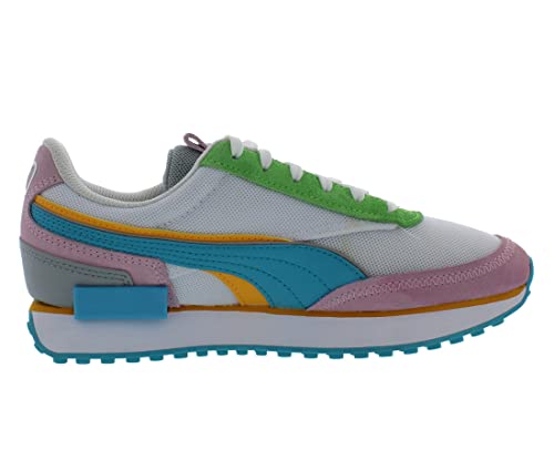 Image of PUMA Future Rider Double ST Puma White /Pink Lady /Scuba Blue 7 B (M)