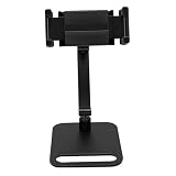 Serounder Portable Monitor Stand, Adjustable Arm Desktop Tablet Holder with 360 Degree Rotation, Monitor Mount Clamp for Desk, Non Slip Base (Rod Clip)