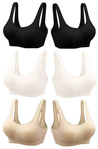 Rich Bells Nylon Spandex Women Air Sports Bra, Stretchable Non-Padded & Non-Wired Seamless Bra-(Pack of 6)-image-37
