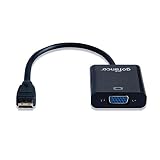 gofanco Active Mini HDMI to VGA Converter (Black) with Micro USB Power Cable for Mini HDMI Enabled U