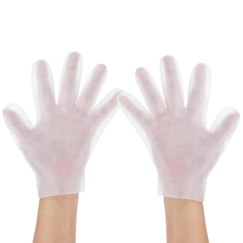 Silicone Gloves for Dry Hands Moisturizing Hand Gloves Overnight Touchscreen Compatible Soft Gel Spa Hydrating Gloves Reusable Hand Masks for Men and Women Repairing Dry Cracked Aging Hands