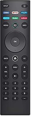 XRT140 OEM Replacement Remote Control fit for Vizio LED Smart TV V405-H19 V705-H13 V655-H19 V505-H19 OLED55-H1 OLED65-H1 with Shortcut APP Buttons Vudu Netflix Primevideo Xumo Hulu Redbox Watchfree