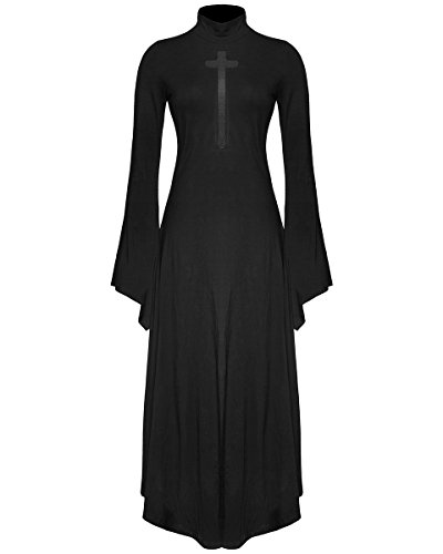 Punk Rave - Vestito - Maniche lunghe - Donna Black...