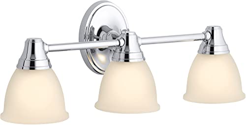 KOHLER K-11367-CP Forté Transitional Triple Light Sconce, Polished Chrome