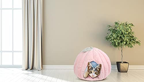 Rozkitch Pink Cat Houses For Indoor Cats, Soft Cat Bed House Tent Cave With Removable Washable Cushion Pillow Pad, Self-Warming Small Animal Pet Hut For Kitten Puppy Small Dogs Small Animal #TOP6