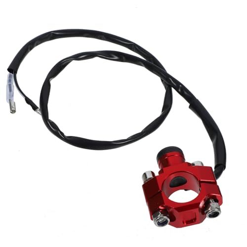 MUCKLILY Modificación De Motocicleta Bobina De Encendido Para Motor Bobina De Encendido Para Coche Interruptor De Motocicletas Pulsador Para Motocicletas Rojo Aleación De Aluminio