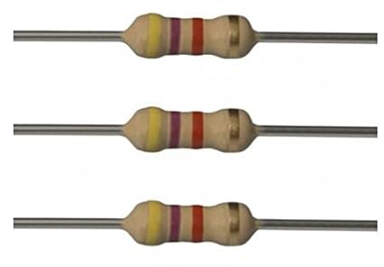 Insignia Labs - 4.7k Ohm Resistor (100Pcs) - 4.7k Ohm 1/4w (0.25 Watt) ?5% Tolerance Metal Film Fixed Resistor