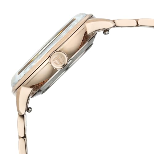 Image of Titan Orbital Open Heart Automatic Analog with White Dial Carnation Gold Stainless Steel Strap Watch for Men - 90226WM01