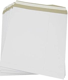 50 Strong 12" Record Vinyl LP White Cardboard Self Seal Mailers Envelopes - New