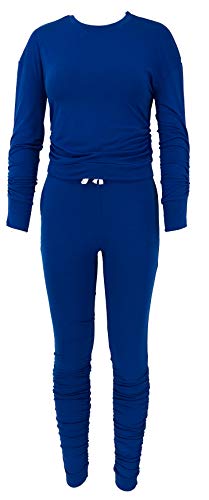 Women Sweat Outfits Sets Jogging Sportswomen Suits Set Womens Babay Blue 2Xl #TOP1