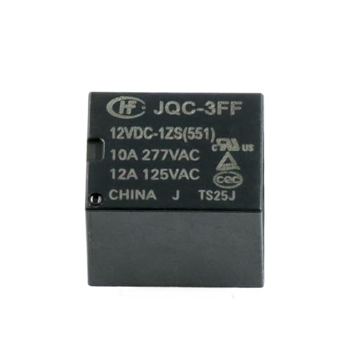 Relé 12V CC 10A SPDT conmutador de potencia de 5 polos compatible con formato JQC-3FF
