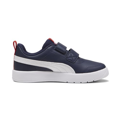 Puma Unisex Kids COURTFLEX V3 V INF Sneaker, Puma Navy-Puma White-Puma Red, 21 EU