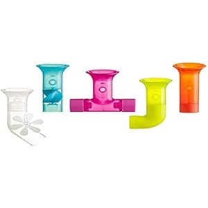 TOMY Boon Pipes Baby Bath Toy, Bath Accessories for Babies and Toddlers, 5 Multicoloured Water Pipes For Bath Time…