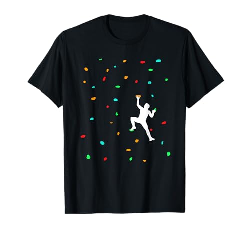 Bunte Kletterwand Kletter Zubehör Klettern Boulder T-Shirt