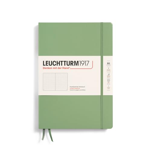 LEUCHTTURM1917 - Notebook Hardcover Composition B5-219 Numbered Pages for Writing and Journaling (Sage, Dotted)