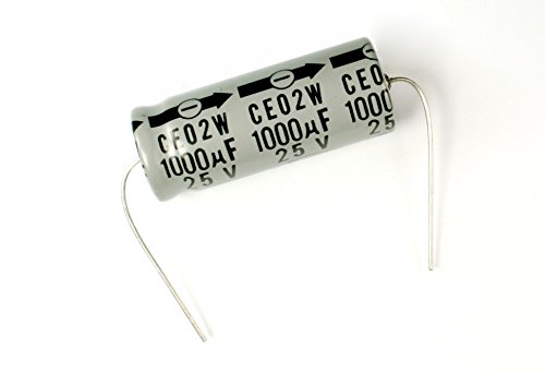 (TL #18) 2pcs Marcon 1000uF 25v Axial Electrolytic Aluminum Capacitor