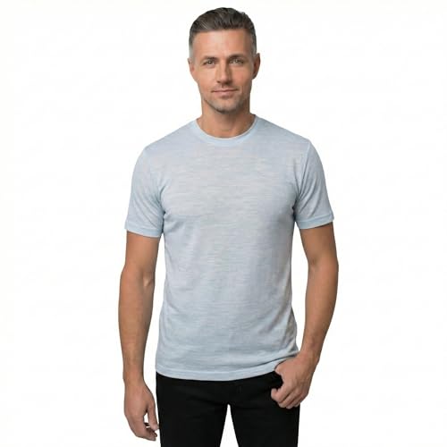 T-shirt Henley homme mérinos respirant et doux, régulateur thermique naturel