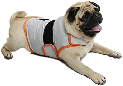 Dog Anxiety Relief Coat, Dog Anxiety Calming Vest Jacket for Thunderstorm,Travel, Fireworks,Vet Visits (Medium, Grey)