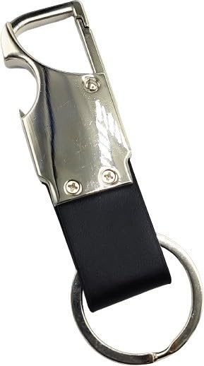 Image of Metal Leather Opner Keychain for Jawa Bikes Black Colour Key Chain ()