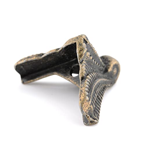 Protector de piernas de bronce para joyero antiguo JFDBGU y cantoneras de madera 8