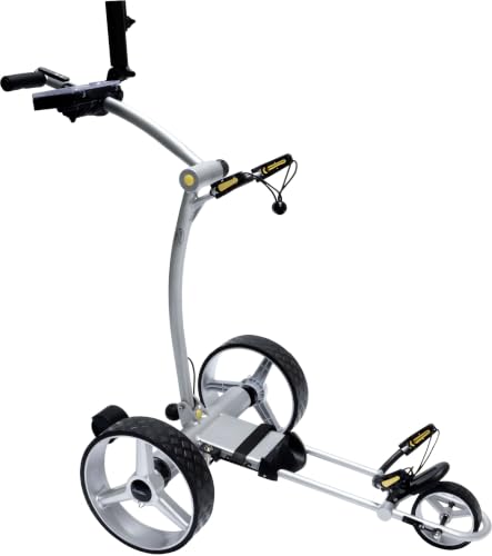 BeeGon GT-X300R Pro Carrello da Golf Elettrico – Argento, Telecomando, Freno Motore, Batteria al Piombo da 33 Ah, Accessori Inclusi