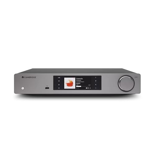 Cambridge Audio CXN (V2) - Separater hochauflösender WiFi-Netzwerk-Audioplayer, Streamer und Vorverstärker mit Display mit integriertem Chromecast, Internetradio und Wolfson DAC - Lunar Grey