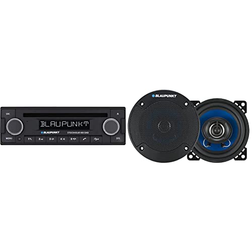 Blaupunkt Stockholm 400 DAB & ICx 402 2-Wege Einbau-Lautsprecher 180W Inhalt: 1 Paar, ICX402, Schwarz