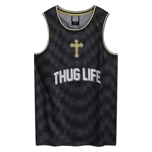 Maillot de basketball Tupac Thug Life Amplified en mesh de qualité supérieure