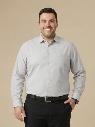 Image of Thomas Scott Men's Regular Fit Formal Shirt | 100% Cotton Long Sleeves | Spread Collar with Contrast Fabric (Available in Plus Size)