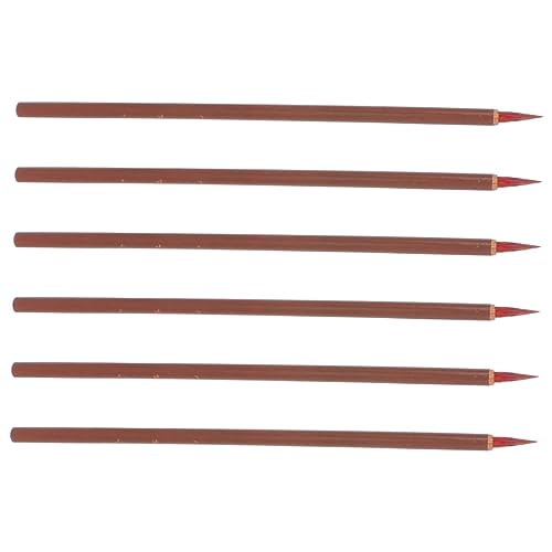 Veemoon 3sets Chinese Calligraphy Brushes Micro Brush Red Hair for Hook Line Writing for Watercolor Calligraphy Drawing Writing 6pcs*3