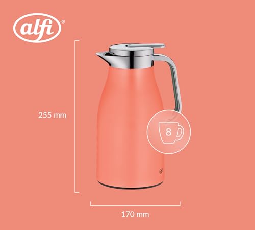 alfi SKYLINE Isolierkanne 1,00 l, 12 h heiß, deep apricot mat – Ansicht 6