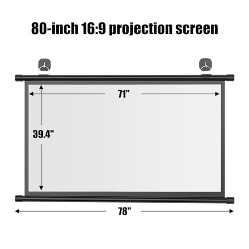 Pantalla de proyección 80" 16:9 portátil miniatura 7