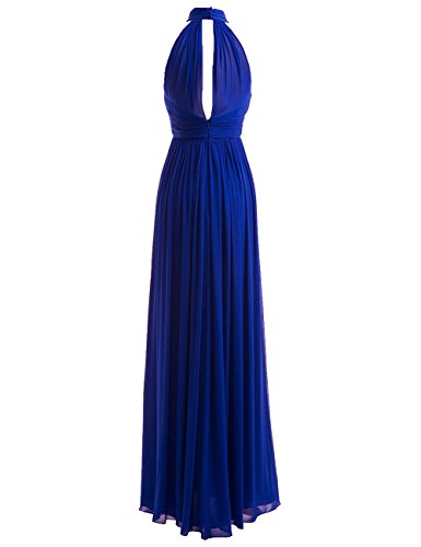 JAEDEN Bridesmaid Dresses Halter Long - Sleeveless Chiffon Pleat Bridesmaid Dress2