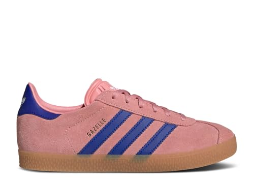 adidas Gazelle J Big Kid Shoes, Semi Pink Spark/Lucid Blue/Lucid Blue, Size 5.5