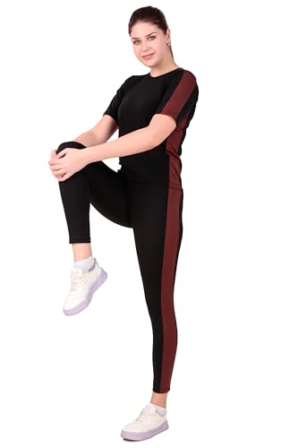 Image of Benzos Women's Body Fitted Gym Running Sports Track Suit | Regular Casual Fit | Track Suit for Girls & Women | Fabric - Polyester Blend
