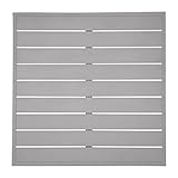 Tischplatte Bolero aus Aluminium, quadratisch, hellgrau, 700 mm