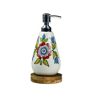 Kaolinite Ceramic Liquid Soap Dispenser/Handwash Bottle/Multipurpose Liquid Dispenser/Liquid Dispenser Multicolor (Sing_32) Kaolinite Ceramic Liquid Soap Dispenser/Handwash Bottle/Multipurpose Liquid Dispenser/Liquid Dispenser Multicolor (Sing_32)