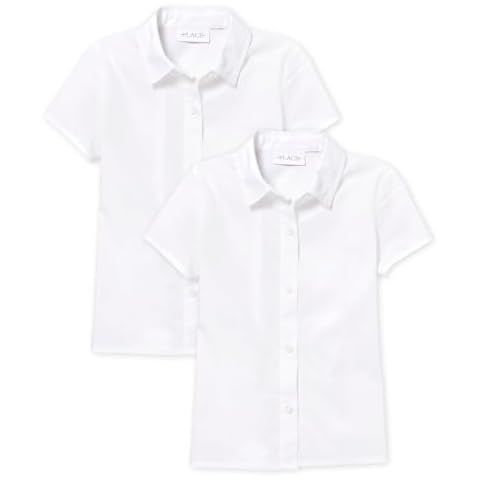 The Children's Place Girls' Button Down Shirt 2-Pack Cover