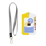 Soporte de cuero para tarjetas de identificación de la bandera del Vaticano. Soporte de cuero para tarjetas de identificación con cordón, funda para tarjetas de impresión de doble cara para trabajo de