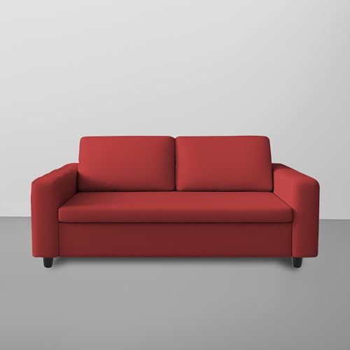 Image of Cisco 3 Seater Sofa Cum Bed for Home & Living Room (Maroon) | Premium Fabric Modern Sofa | Space-Saving Convertible Sofa Bed | Furniture for Home, Office, Living Room & Bedroom