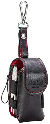 マジックプロダクツ 鮮やかWカラー 順逆向きゴルフボールケース (逆向, ブラック黒xレッド赤) 順逆比較写真ご確認を