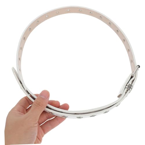 FRCOLOR Punk Women Waist Belts Hollow Star Design Buckle Adjustable for Dresses for Jeans Special Events4