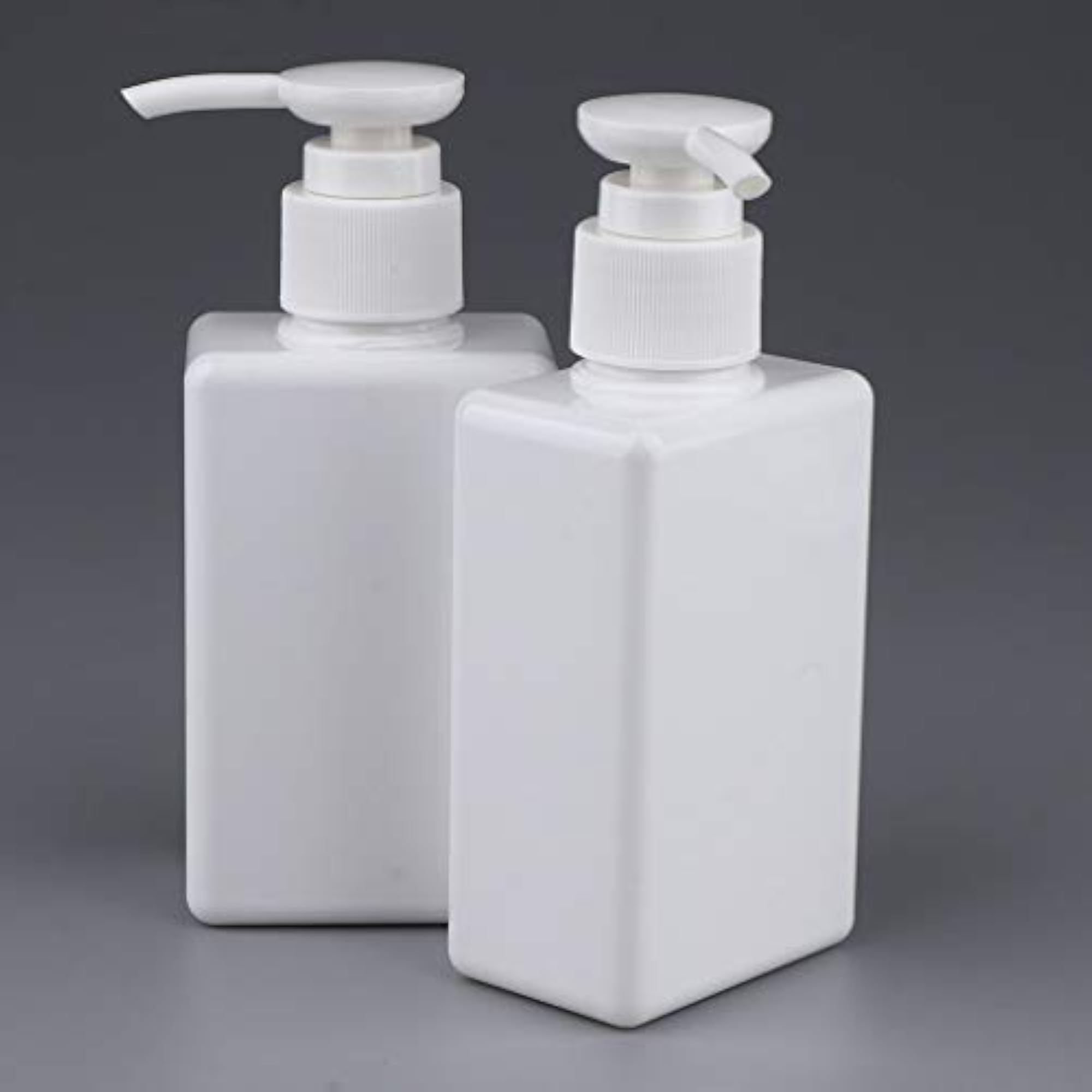 6Pcs 150ml PET Empty Flat Press Pump Bottles Containers for Shampoo Emulsion