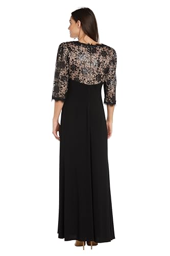 R&M Richards Womens Lace Sequin Evening Dress3