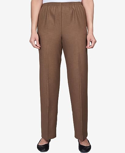 image for Alfred Dunner Misses Womens Classic Signature Fit Textured Trousers wi